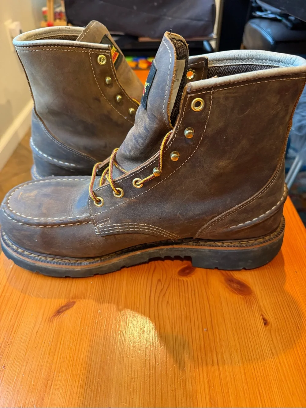 Thorogood 1957 Series Waterproof Men's Brown Work Boots, sz 10.5